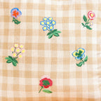 Wildflowers Checks Embroidered Cushion Cover 46x46cm Nestasia