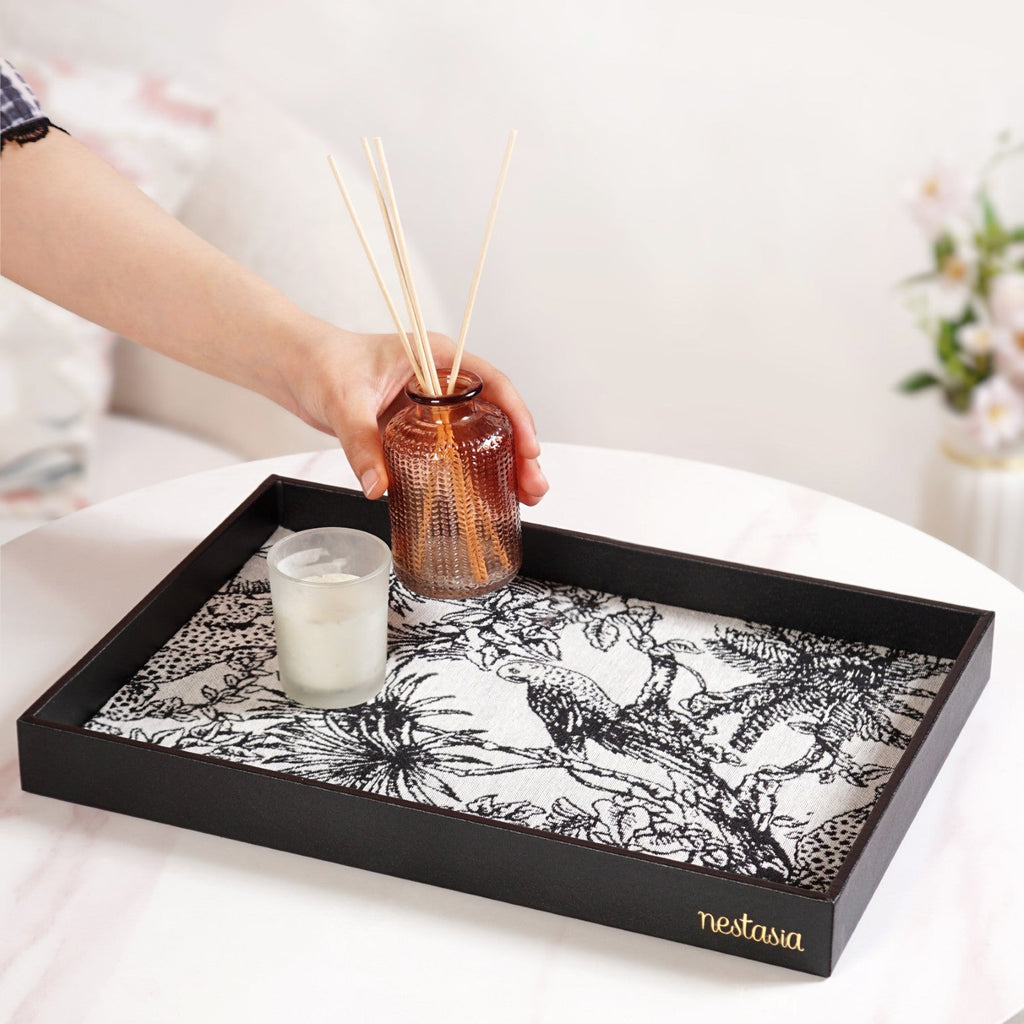 Wildlife Print Desk Organizer Tray Rectangle Nestasia
