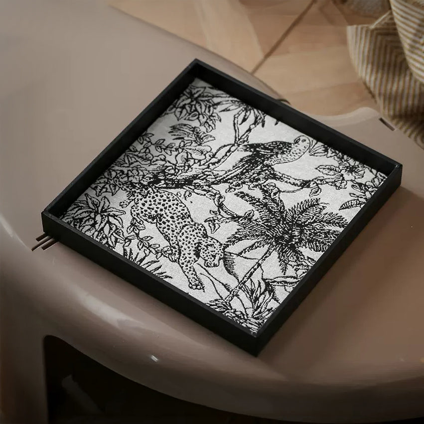 Wildlife Print Desk Organizer Tray Square Nestasia