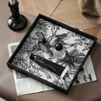 Wildlife Print Desk Organizer Tray Square Nestasia