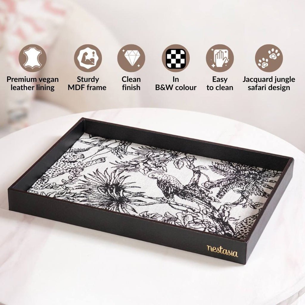 Wildlife Print Desk Organizer Tray Rectangle Nestasia