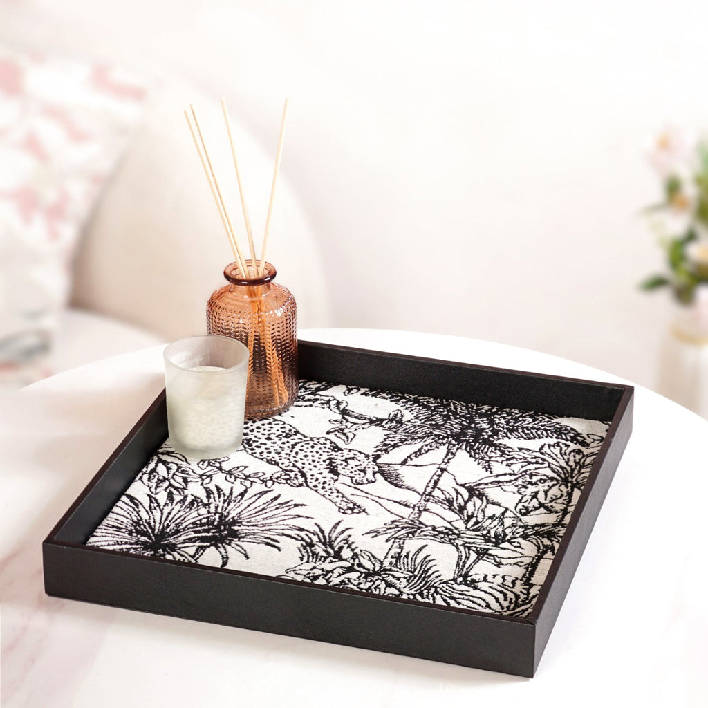 Wildlife Print Desk Organizer Tray Square Nestasia