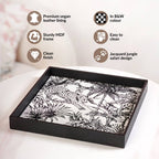Wildlife Print Desk Organizer Tray Square Nestasia