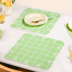 Scallop Embroidered Pure Cotton Table Mat Set Of 6 Nestasia