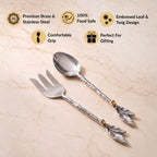 Willow Salad Serving Fork And Spoon Set Of 2 Nestasia