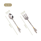 Willow Salad Serving Fork And Spoon Set Of 2 Nestasia