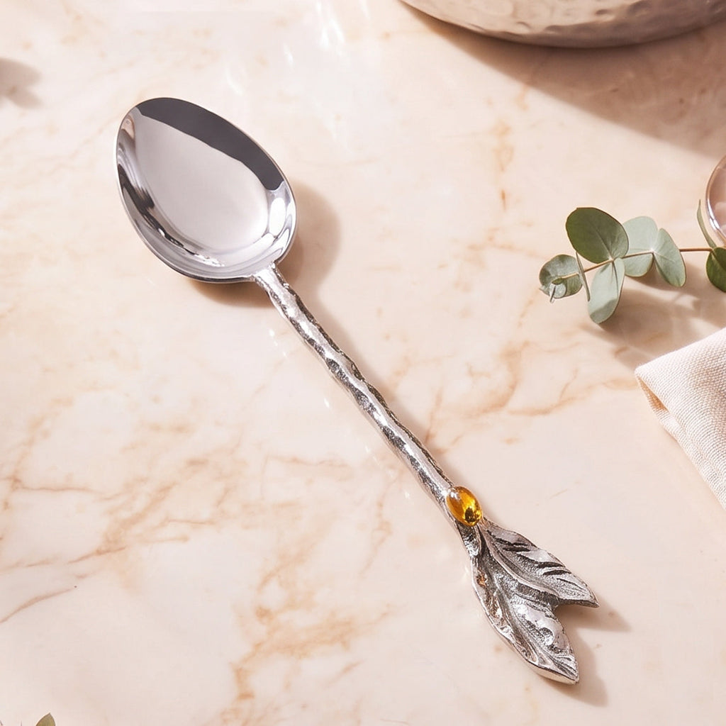Willow Salad Serving Fork And Spoon Set Of 2 Nestasia