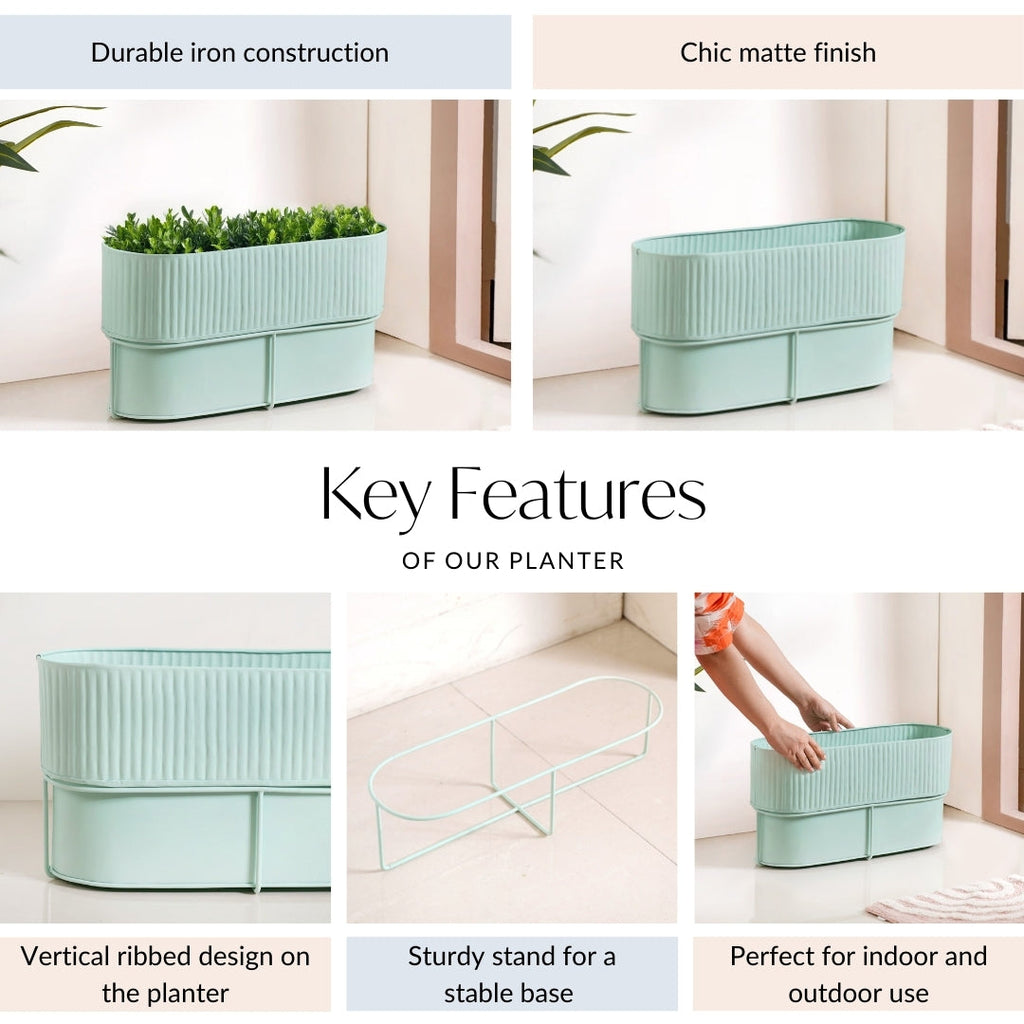 Window Box Planter With Stand Mint Nestasia