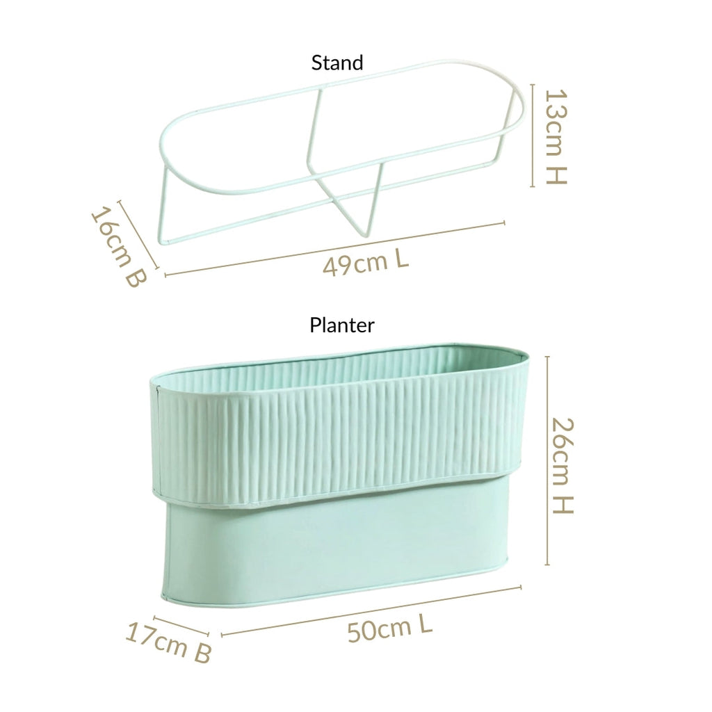 Window Box Planter With Stand Mint Nestasia