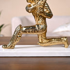 Winning Batsman Living Room Metal Decor In Gold Nestasia