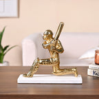 Winning Batsman Living Room Metal Decor In Gold Nestasia