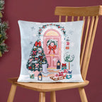 Winter Wonderland Embroidered Cushion Cover 40x40cm Nestasia