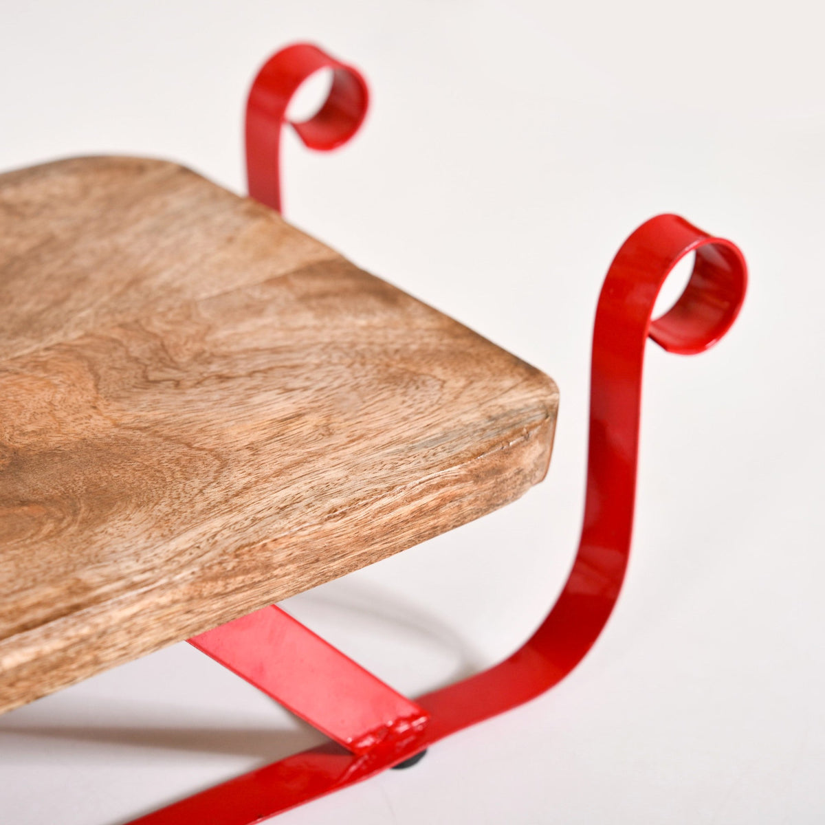 Wooden Sleigh Table Riser Serving Platter Nestasia