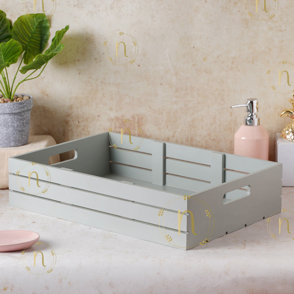 Grey Wooden Crate Nestasia