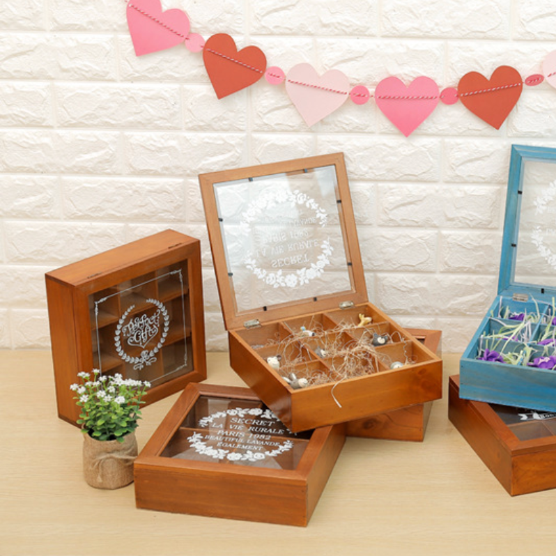 Wooden Lid Box Nestasia