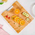 Wooden Platter With Metal Handle 12 Inch Nestasia
