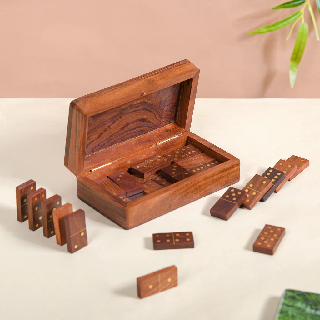 Handcrafted Wooden Dominos Game Nestasia
