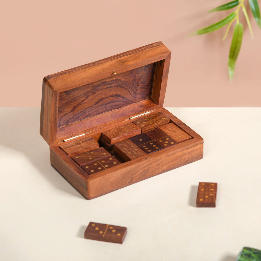 Handcrafted Wooden Dominos Game Nestasia