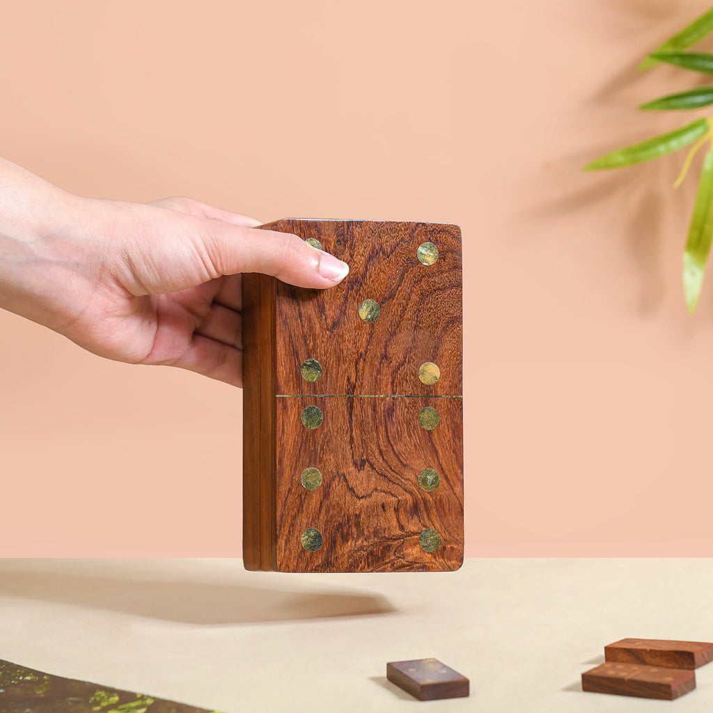 Handcrafted Wooden Dominos Game Nestasia
