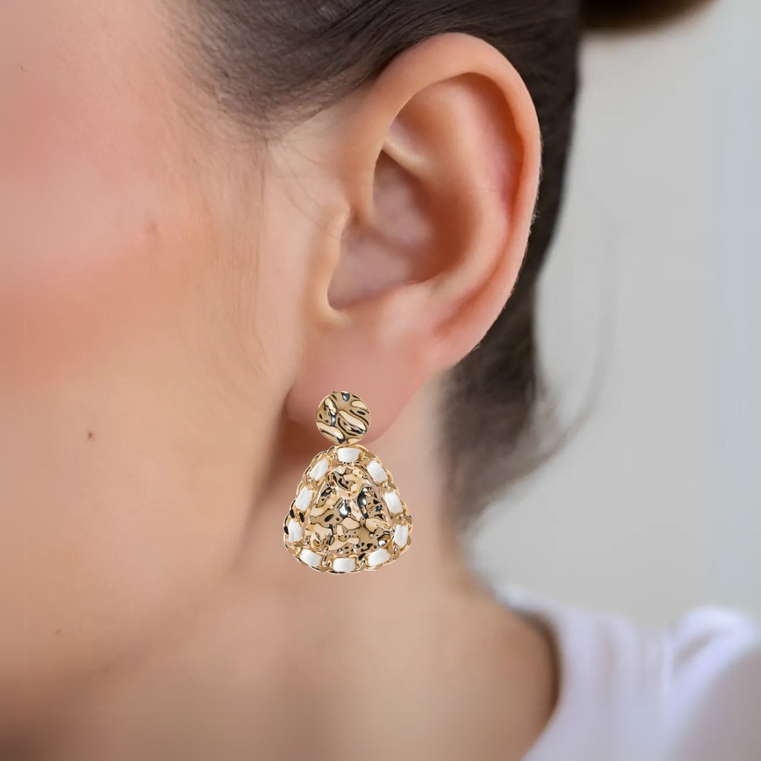 Woven Hammered Danglers Nestasia