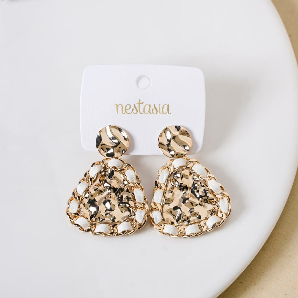 Woven Hammered Danglers Nestasia