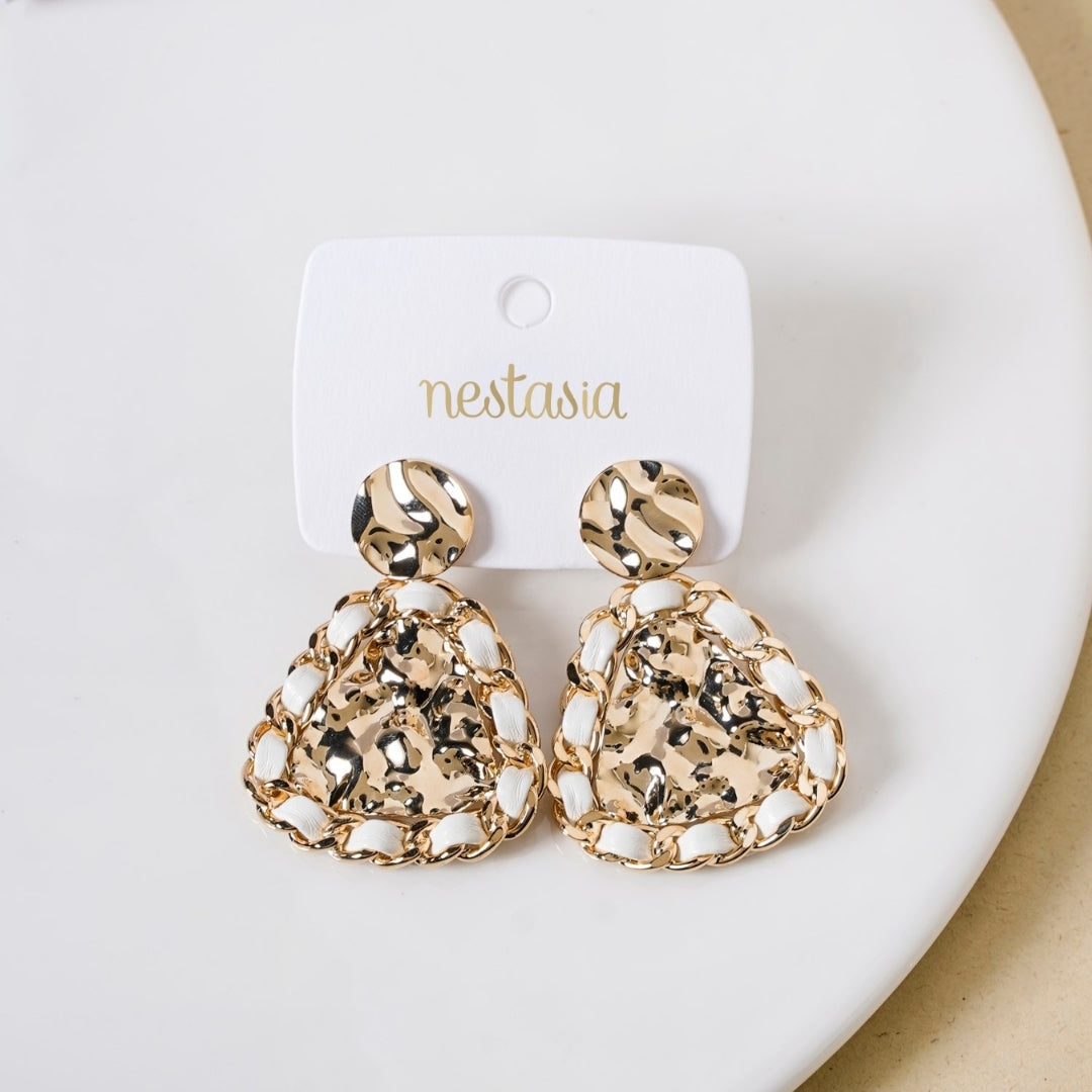 Woven Hammered Danglers Nestasia