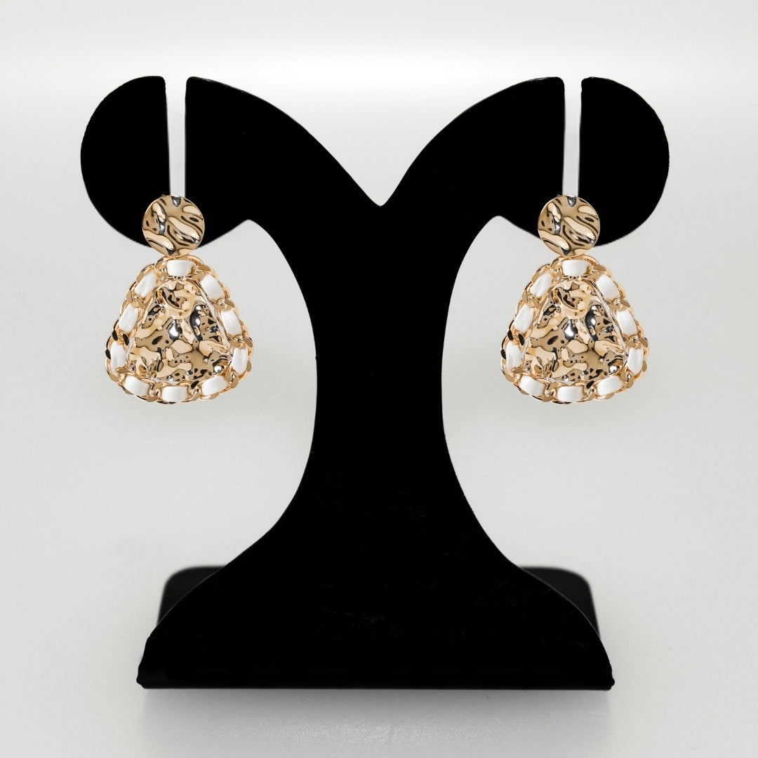Woven Hammered Danglers Nestasia