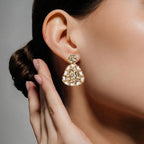 Woven Hammered Danglers Nestasia