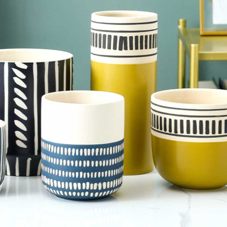 Fluted Matcha Flower Vase Nestasia