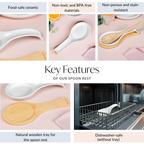 Ceramic Spoon Rest With Stand Nestasia