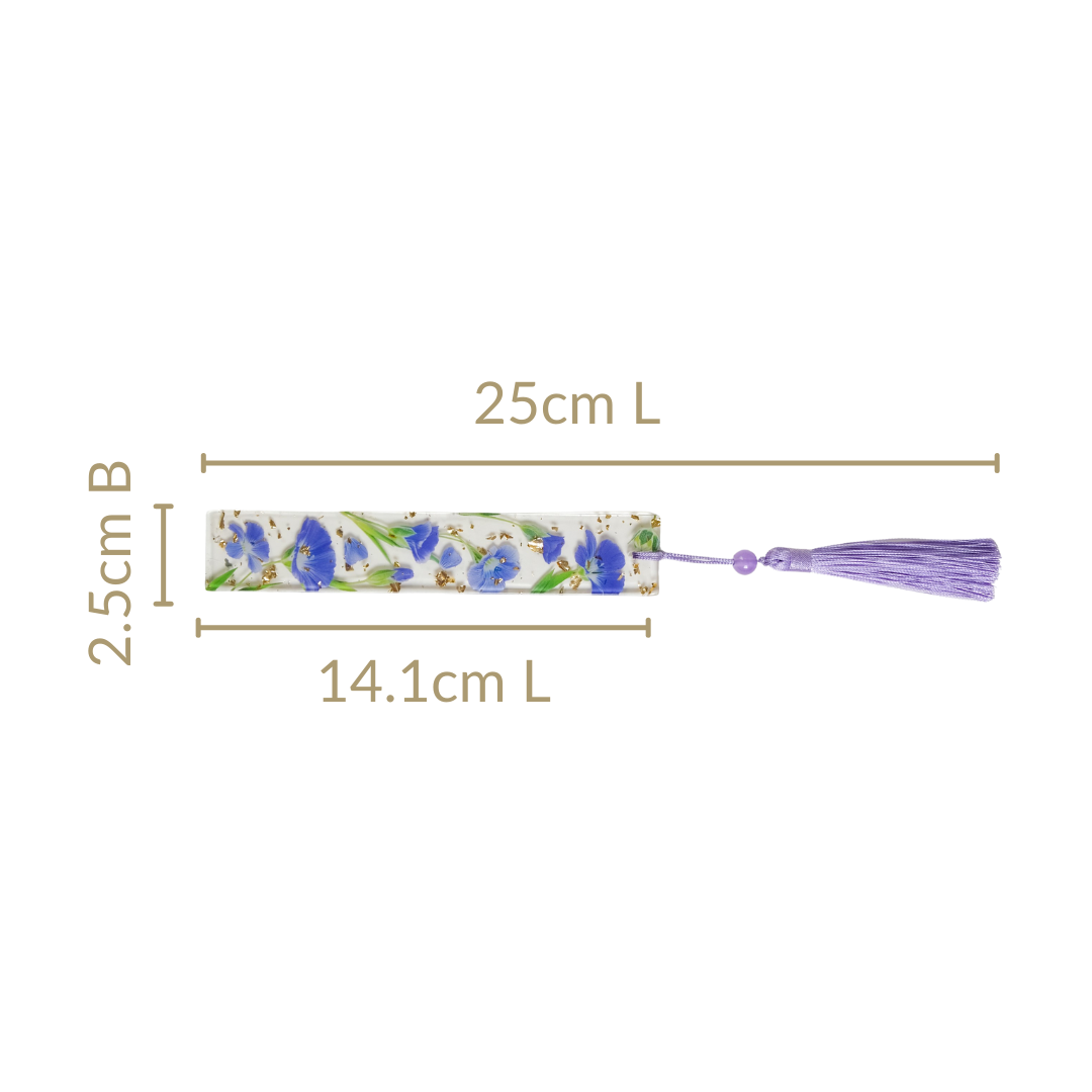 Blue Periwinkle Flower Bookmark Nestasia