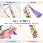 Petaled Pages Bookmark With Tassel Nestasia