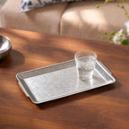 Matte Steel Snack Serving Tray Medium 26x15cm Nestasia