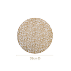 Yellow And White Intrecciato Weave Round Table Mat Set Of 6 Nestasia