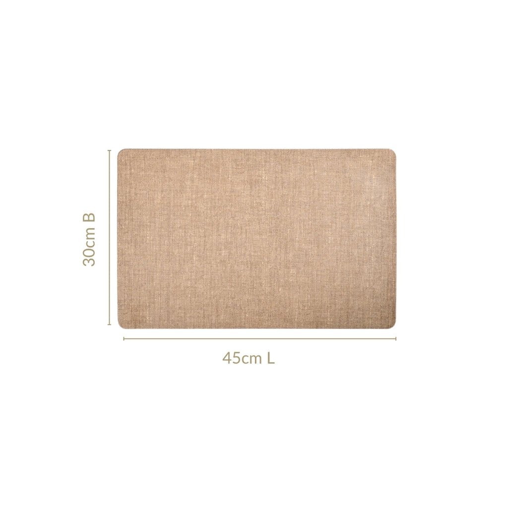 Rectangle Brown Table Mat Set Of 6 Nestasia