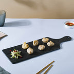 Black Long Serving Platter With Handle Nestasia