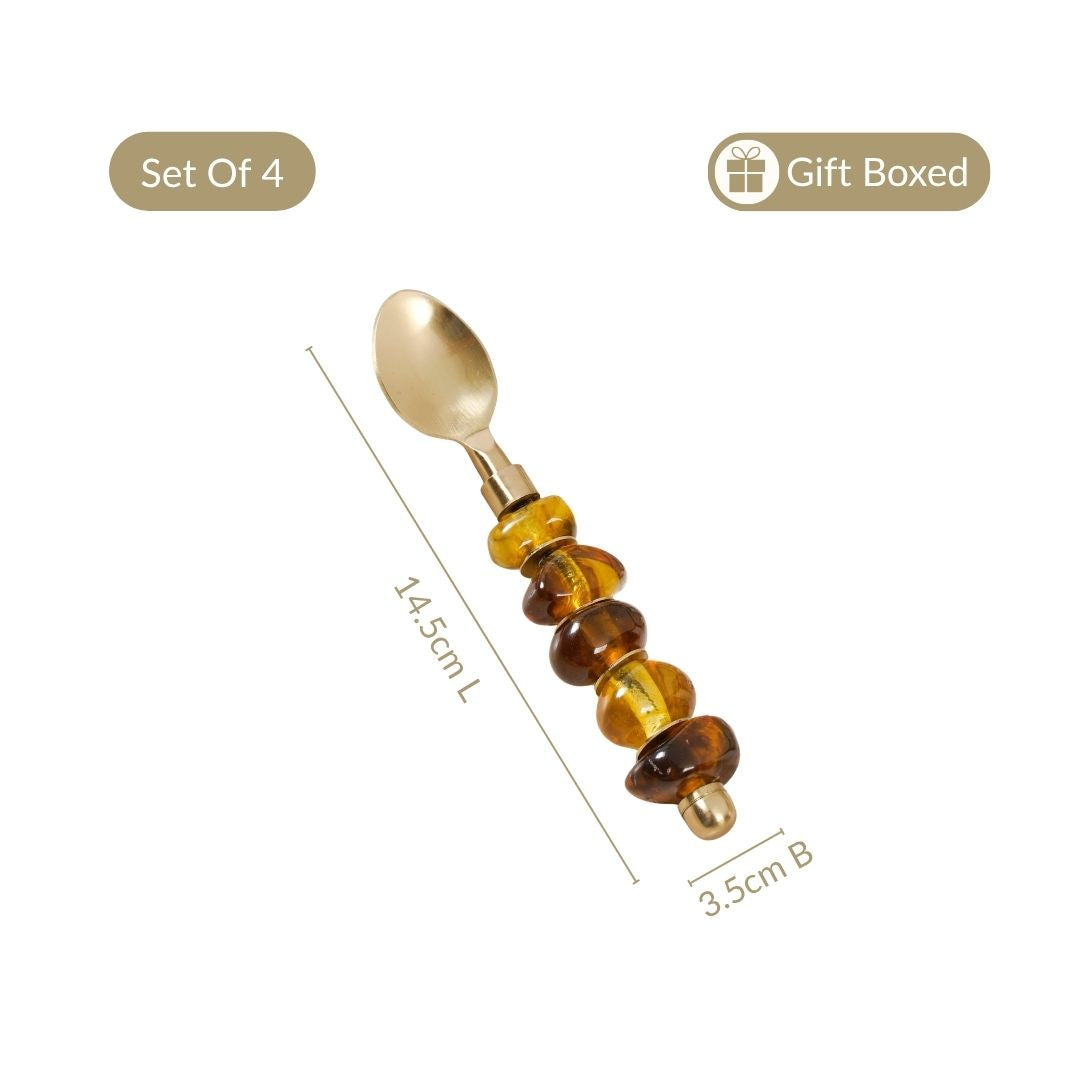 Zen Pebble Dessert Spoon Set Of 4 Nestasia