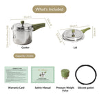Zesta Induction Safe Triply SS Pressure Cooker 3 Litre With Spill Control Lid Nestasia