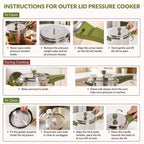 Zesta Triply Stainless Steel Induction Safe Pressure Cooker 5 Litre Spill Safe Lid Nestasia