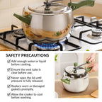 Zesta Triply Stainless Steel Inner Lid Induction Safe Pressure Cooker 5 Litre Nestasia