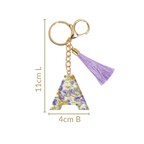 Lilac Dreams Alphabet A Resin Keychain Nestasia