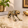 Brass Lightweight Roaring leopard Statue Vedansh Craft