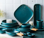 CARA long plate - midnight green Nestasia