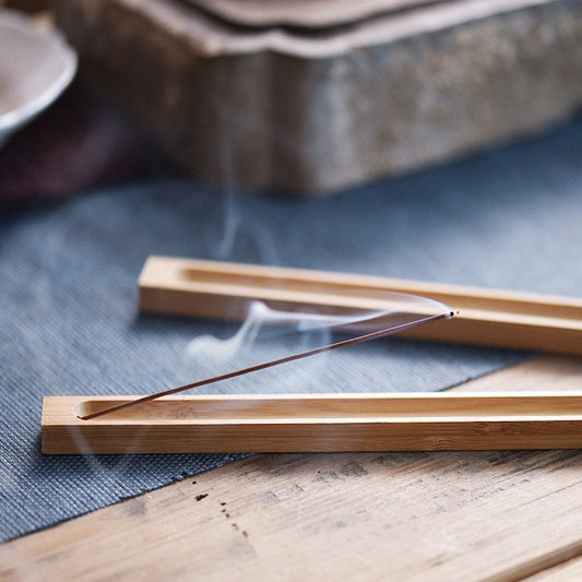 Bamboo Allegro Incense Stick And Base Wooden Incense Power Strip Incense Holder Household Joss-stick Base