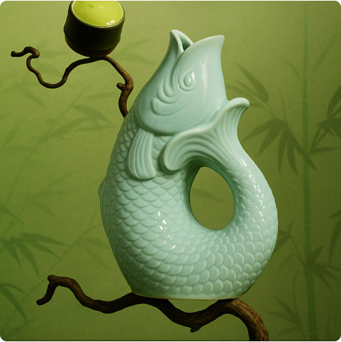 Ceramic Fish-Shape Flower Arrangement Vase For Sophisticated Home Decor