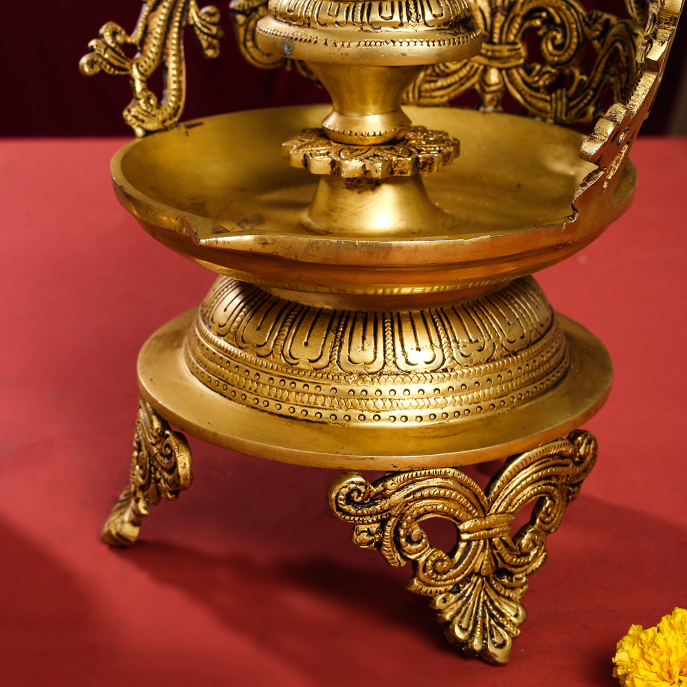 Brass Lakshmi Urli/Diya (13.5 Inch) Vedansh Craft