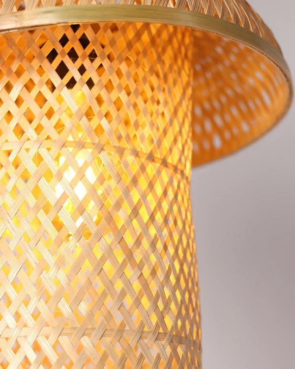 Artistic Bamboo Ceiling Light for Dining Room and Home