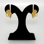 Abstract Wings Stud Earrings Gold Nestasia