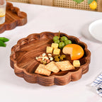Acacia Scalloped Lazy Susan Serving Platter 30cm Nestasia