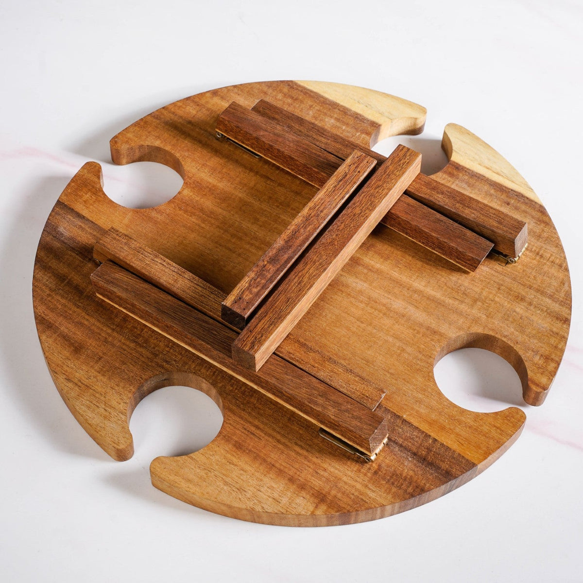 Acacia Wood Wine And Cheese Serving Tray Table Nestasia
